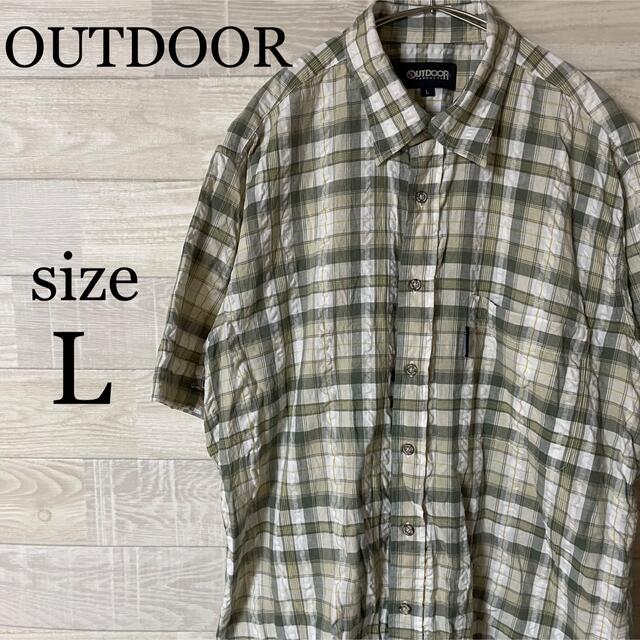 OUTDOOR(アウトドア)のOUTDOOR  アウトドア　メンズ　半袖　シャツ　L メンズのトップス(Tシャツ/カットソー(半袖/袖なし))の商品写真