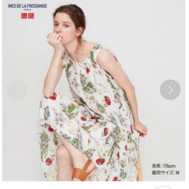 UNIQLO(ユニクロ)の大人気商品❗️ユニクロ　イネス　 シフォンツイストプリーツワンピース レディースのワンピース(ロングワンピース/マキシワンピース)の商品写真