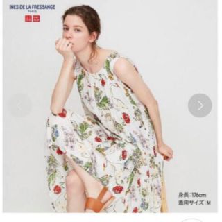 ユニクロ(UNIQLO)の大人気商品❗️ユニクロ　イネス　 シフォンツイストプリーツワンピース(ロングワンピース/マキシワンピース)