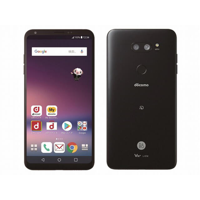 LG Electronics(エルジーエレクトロニクス)の(生産終了モデル)docomo V30+ L-01K Aurora Black スマホ/家電/カメラのスマートフォン/携帯電話(スマートフォン本体)の商品写真