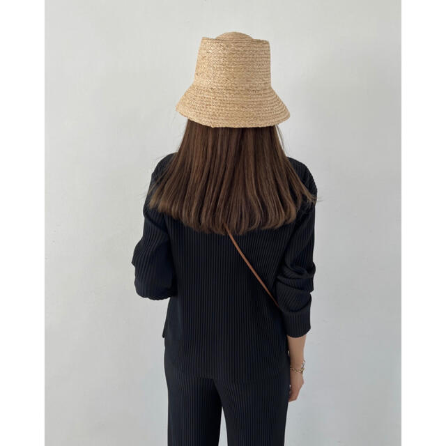 ALEXIA STAM(アリシアスタン)のAdmance Bucket hat Ⅱ バケットハット　ラフィア　バケハ レディースの帽子(ハット)の商品写真