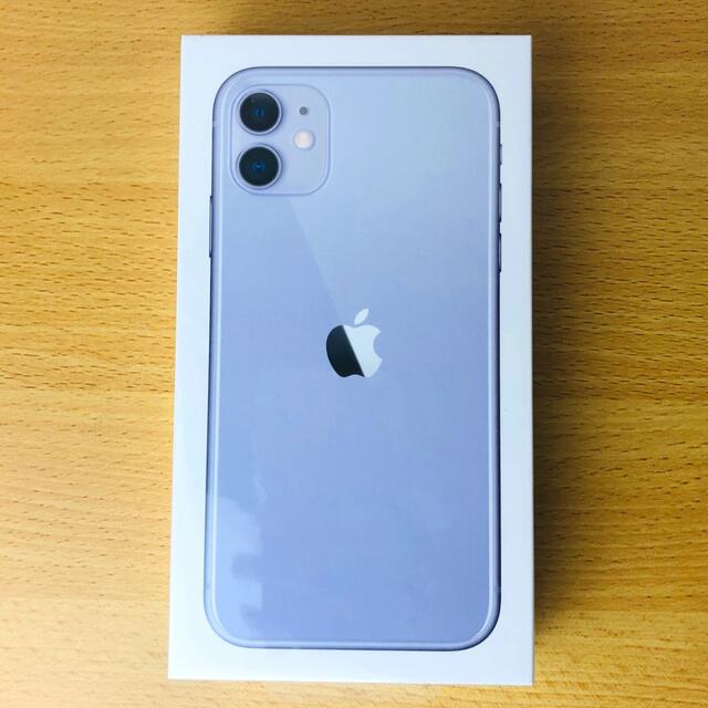 iPhone(アイフォーン)の【新品 未開封】iPhone11 64GB SIMフリー パープル スマホ/家電/カメラのスマートフォン/携帯電話(スマートフォン本体)の商品写真