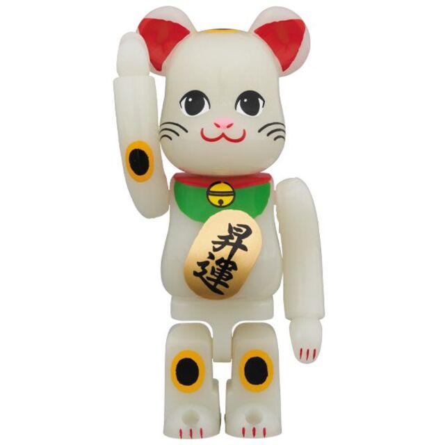 MEDICOM TOY(メディコムトイ)のBE@RBRICK 招き猫 昇運 蓄光 100％ エンタメ/ホビーのフィギュア(その他)の商品写真