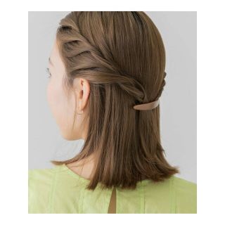 サニーレーベル(Sonny Label)の【ブラウン】アクリルスリムバレッタ(バレッタ/ヘアクリップ)