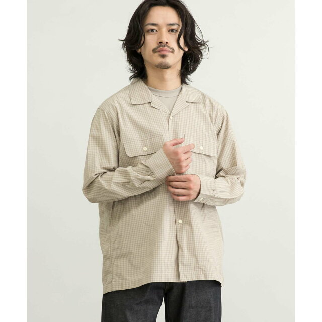 URBAN RESEARCH(アーバンリサーチ)の【NAVY CH】WORK NOT WORK Checked Open collar Shirts メンズのトップス(シャツ)の商品写真