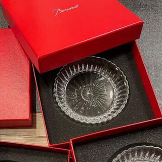 バカラ(Baccarat)のバカラ ミルニュイ　プレート　13cm お皿　１個　食器　化粧箱　ブランド冊子(食器)