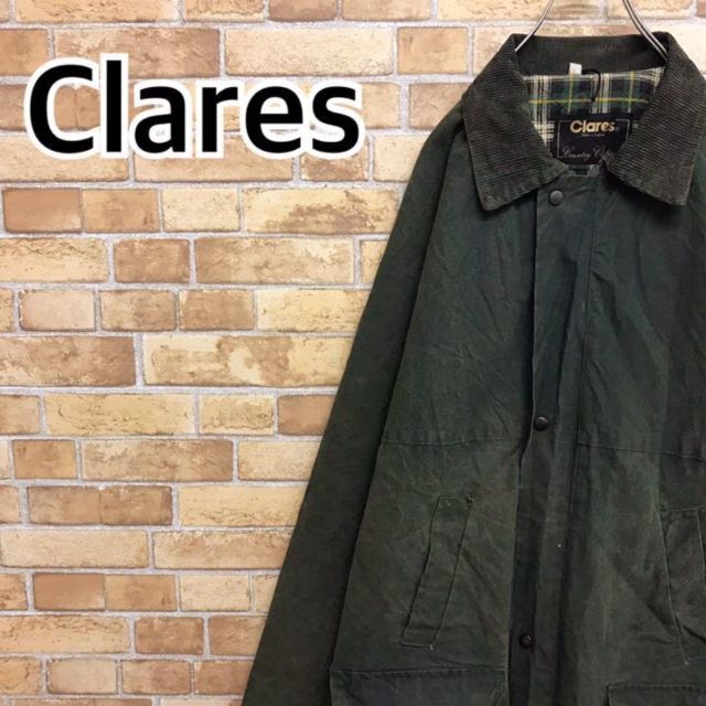 【Clares】イングランド製　オイルドジャケット　裏地キルティング　メタルロゴ