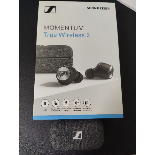 SENNHEISER(ゼンハイザー)のMOMENTUM True Wireless 2 BLACK スマホ/家電/カメラのオーディオ機器(ヘッドフォン/イヤフォン)の商品写真