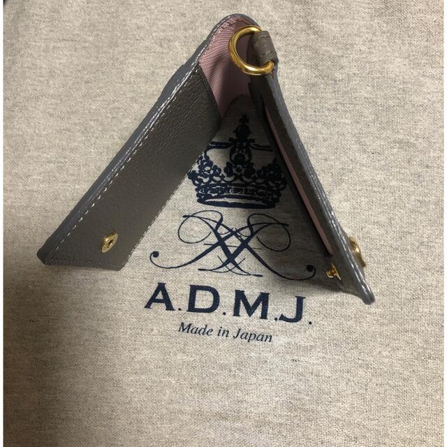 A.D.M.J.(エーディーエムジェイ)の未使用　A.D.M.J　カードケース　パスケース　牛革　スワロフスキー　admj レディースのファッション小物(パスケース/IDカードホルダー)の商品写真