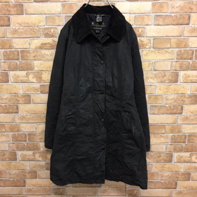 【バブアー】オイルドコート ジャケット BELSAY 裏地キルティング 黒 1
