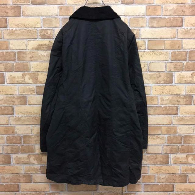 【バブアー】オイルドコート ジャケット BELSAY 裏地キルティング 黒 2