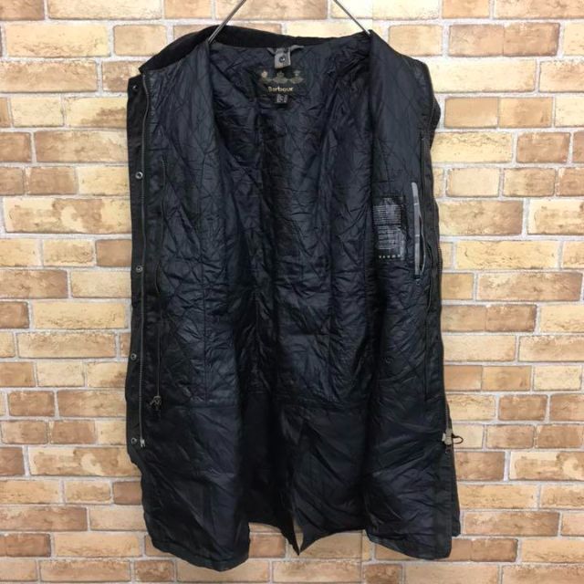 【バブアー】オイルドコート ジャケット BELSAY 裏地キルティング 黒 3