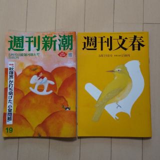 ブンゲイシュンジュウ(文藝春秋)の週刊新潮 週刊文春 2022年 5/19号 2冊ｾｯﾄ(ニュース/総合)