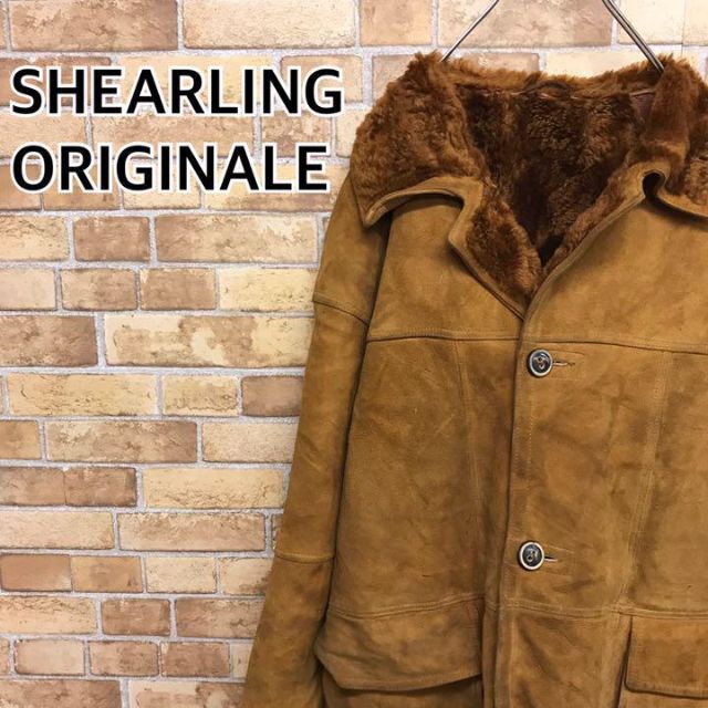 【SHEARLINGORIGINALE】ムートンコート　裏地ボア　男子