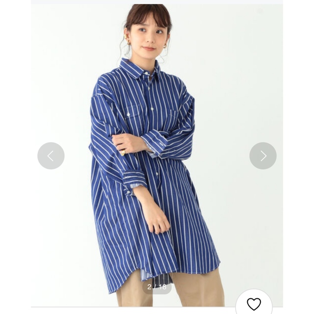 専用。新品　未使用　INDIVIDUALIZED SHIRTS シャツワンピースブルーサイズ