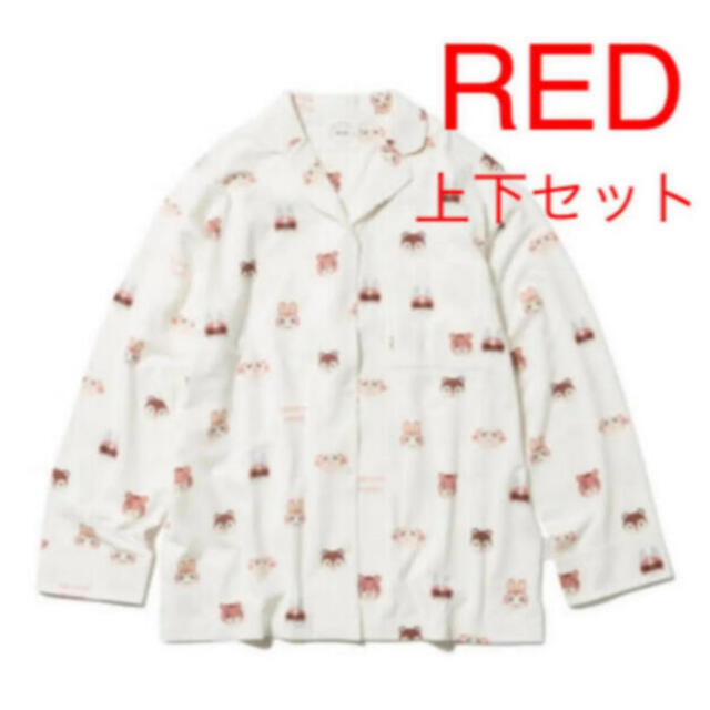 ジェラピケ あつまれどうぶつの森 ズボン パジャマ RED