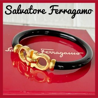 サルヴァトーレフェラガモ(Salvatore Ferragamo)の☆アン様専用☆フェラガモ ガンチーニ バングル GP 黒 ブレスレット(ブレスレット/バングル)