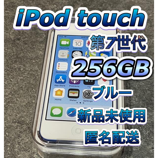 iPod touch(アイポッドタッチ)のIPOD TOUCH 256GB 第7世代　ブルー　早い者勝ち スマホ/家電/カメラのオーディオ機器(ポータブルプレーヤー)の商品写真