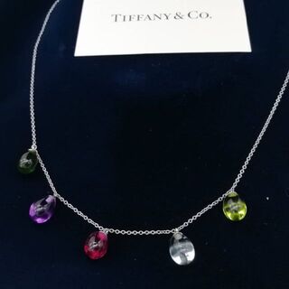 Tiffany & Co. - 極希少 美品 ティファニー ゴールド レインボー ドロップ ネックレス AA76