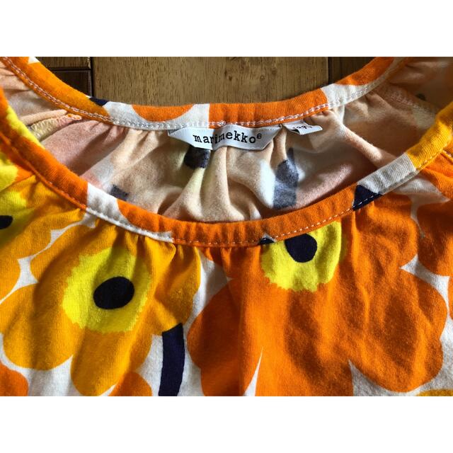 marimekko(マリメッコ)のマリメッコ  marimekko Tシャツ　パフスリーブ  ウニッコ　 キッズ/ベビー/マタニティのキッズ服女の子用(90cm~)(Tシャツ/カットソー)の商品写真