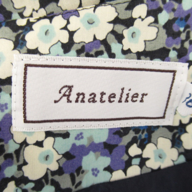 anatelier(アナトリエ)のアナトリエ ノースリーブワンピース ひざ丈 ラウンドネック 花柄 36 レディースのワンピース(ひざ丈ワンピース)の商品写真