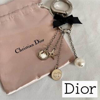 クリスチャンディオール(Christian Dior)の【格安】クリスチャン ディオール Dior キーリング　キーホルダー　リボン(キーホルダー)