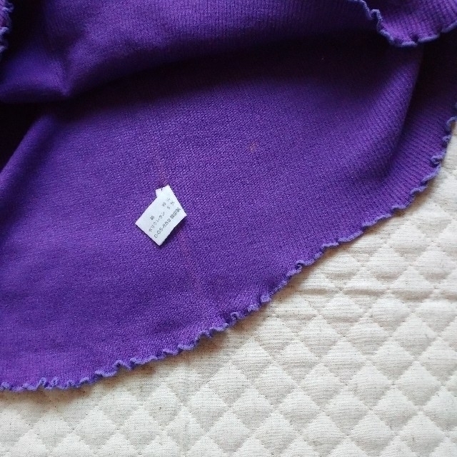 ショート丈 Tシャツ  紫 レディースのトップス(Tシャツ(半袖/袖なし))の商品写真