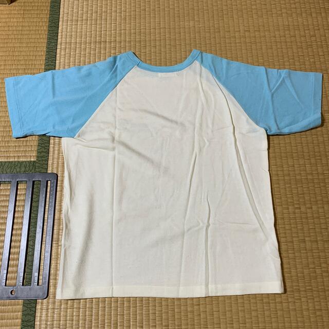 A BATHING APE(アベイシングエイプ)のエイプ　半袖　Tシャツ　白　水色　Lサイズ　A BATHING APE　メンズ メンズのトップス(Tシャツ/カットソー(半袖/袖なし))の商品写真