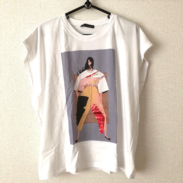 ZARA(ザラ)のZARA プリントTシャツ レディースのトップス(Tシャツ(半袖/袖なし))の商品写真