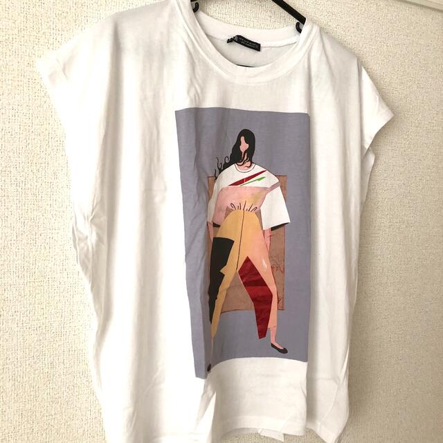 ZARA(ザラ)のZARA プリントTシャツ レディースのトップス(Tシャツ(半袖/袖なし))の商品写真