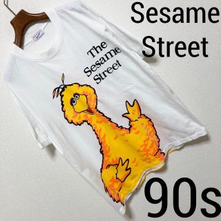 セサミストリート(SESAME STREET)の90s◆セサミストリート◆デカプリント ビッグバード スナッフィーエルモ L相当(Tシャツ/カットソー(半袖/袖なし))