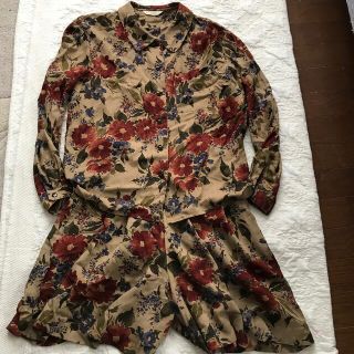 Lois crayon セットアップ 花柄 レーヨン 上下-