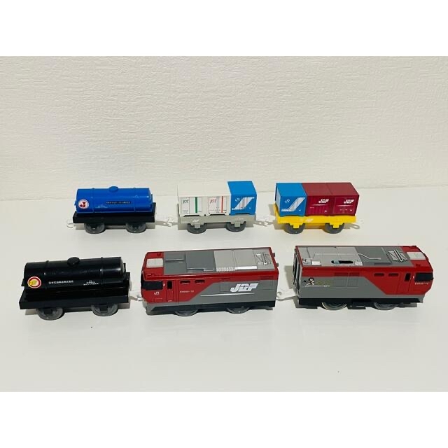 Takara Tomy(タカラトミー)のプラレール いっぱいつなごう金太郎＆貨車セット　EH500 エンタメ/ホビーのおもちゃ/ぬいぐるみ(鉄道模型)の商品写真