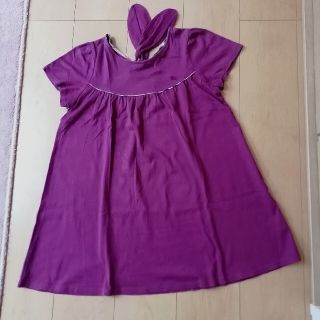バーバリー(BURBERRY) 子供 ワンピース(女の子)(パープル/紫色系)の