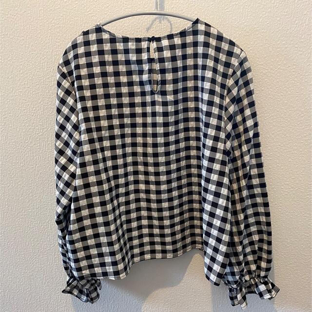 ZARA(ザラ)のZARA ギンガムチェック　ブラウス レディースのトップス(シャツ/ブラウス(長袖/七分))の商品写真