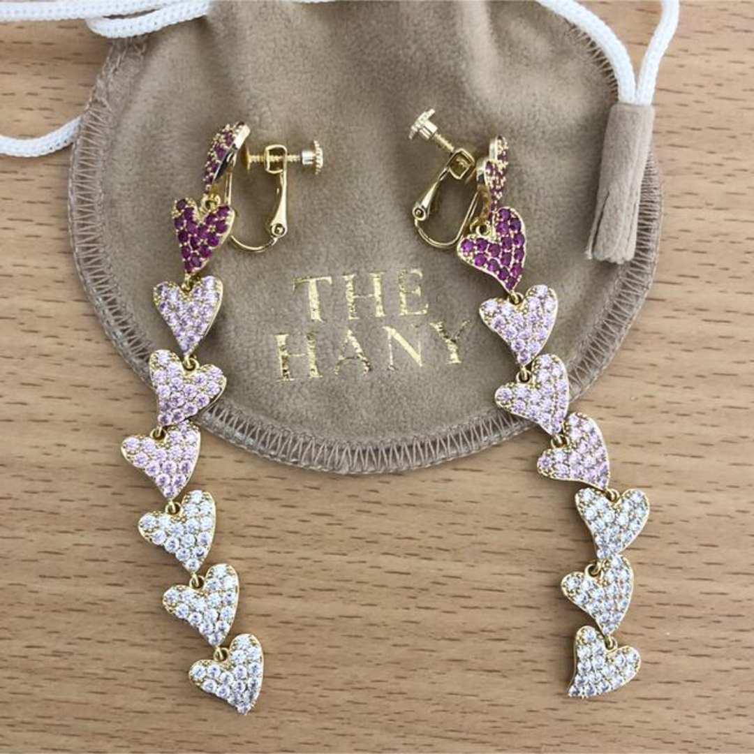 Chesty(チェスティ)の☆ご専用☆THE HANY Pink Chain Heart イヤリング レディースのアクセサリー(イヤリング)の商品写真