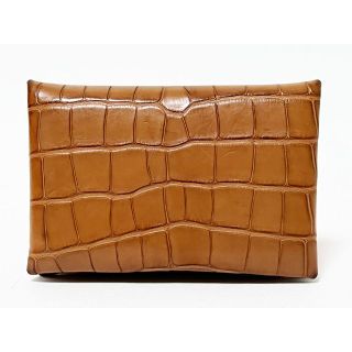 エルメス(Hermes)のエルメス カルヴィ カードケース クロコダイル アリゲーターマット Y刻印(名刺入れ/定期入れ)