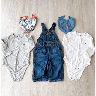 ベビーギャップ(babyGAP)のbaby gap ロンパース　オーバーオール　ビブ　baker まとめ売り(ロンパース)