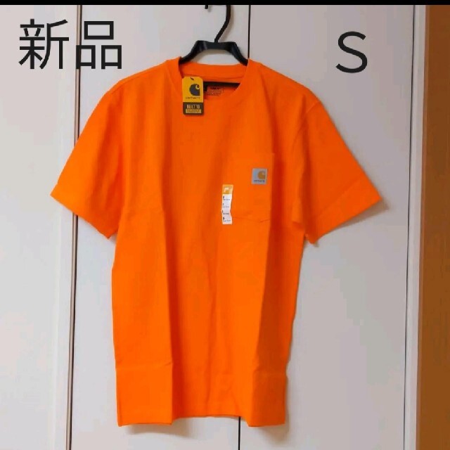 carhartt(カーハート)の新品 Ｓ カーハート ポケットTシャツ オレンジ メンズのトップス(Tシャツ/カットソー(半袖/袖なし))の商品写真