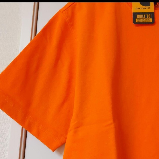 carhartt(カーハート)の新品 Ｓ カーハート ポケットTシャツ オレンジ メンズのトップス(Tシャツ/カットソー(半袖/袖なし))の商品写真