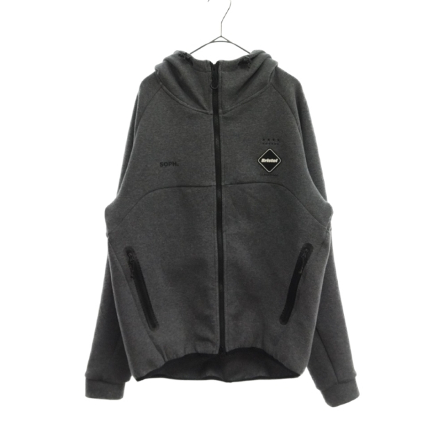 F.C.R.B./F.C.Real Bristol/FCRB エフシーアールビー/エフシーレアルブリストル 21AW VENTILATION HOODIE ベンチレーションフーディ ジップアップパーカー グレー FCRB-212061