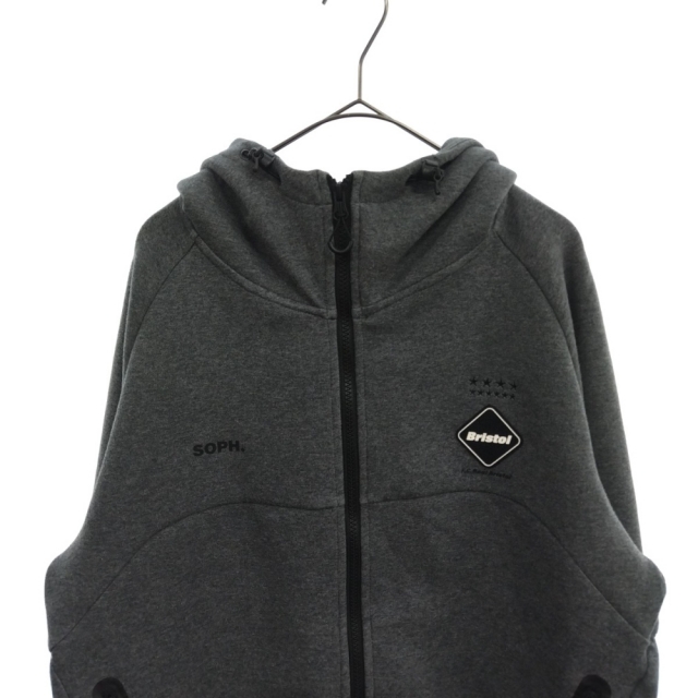 F.C.R.B./F.C.Real Bristol/FCRB エフシーアールビー/エフシーレアルブリストル 21AW VENTILATION HOODIE ベンチレーションフーディ ジップアップパーカー グレー FCRB-212061 2