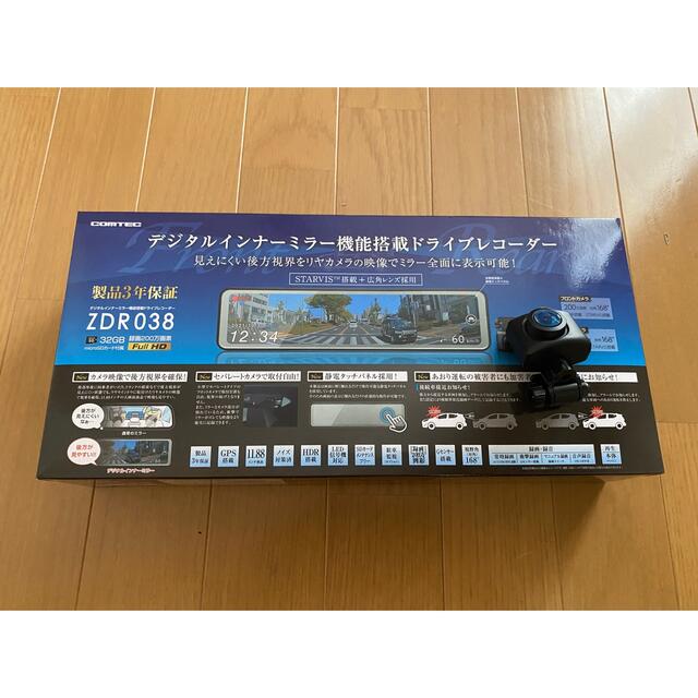 自動車/バイクコムテック　zdr038 訳あり品　COMTEC ドラレコ　ミラー型