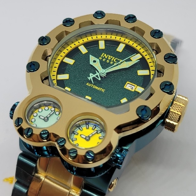 INVICTA - Invicta 52mm リザーブ ボルト マグナム トリア グリーン×ゴールドの通販 by ぽりお_Invicta 's