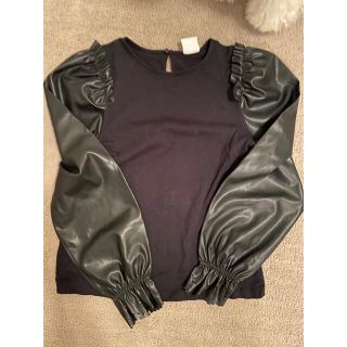 ザラ(ZARA)のzara レザー風カットソー(Tシャツ/カットソー)