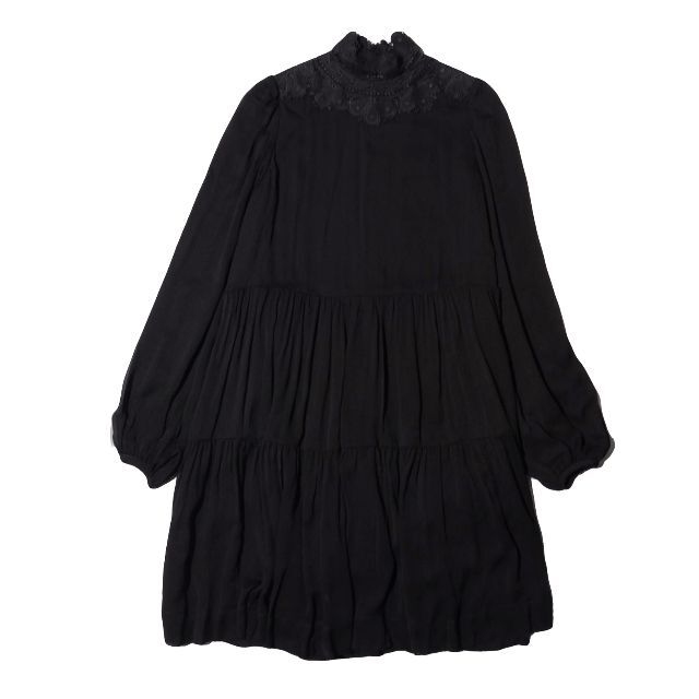 vanessabruno - 未使用　ヴァネッサブリューノ　シルクシフォン　黒ワンピース　ブラックドレス