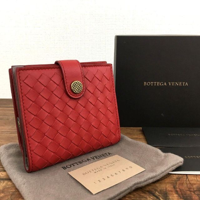 Bottega Veneta - 未使用品 BOTTEGA VENETA コンパクト財布 レッド系 8
