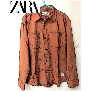 ザラキッズ(ZARA KIDS)のZara Kids 128cm シャツ ブラウン(Tシャツ/カットソー)