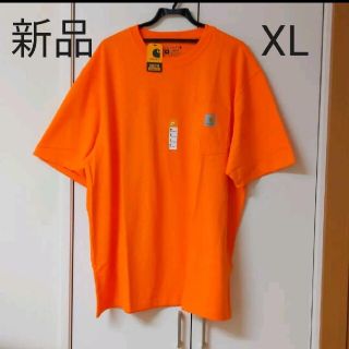 カーハート(carhartt)の新品 XL カーハート ポケットTシャツ オレンジ(Tシャツ/カットソー(半袖/袖なし))