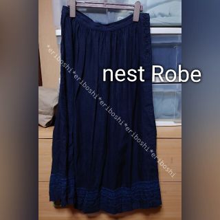 ネストローブ(nest Robe)のnest Robeネストローブ◆濃紺巻きスカートラップスカート(その他)